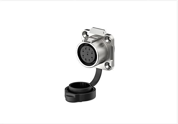 LP20 Series 9-Pin IP67 Waterproof Connector 5A Flange Mount