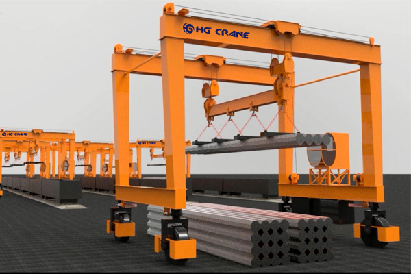 Customized Lifting Mechanism Rubber Tyre Container Gantry Crane 10 Ton 20 Ton 40 Ton 60 Ton RTG Crane 30 Ton Straddle Carrier