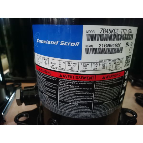 3 Phase  Refrigeration Compressor 12HP 121000BTU ZP143KCE-TFD-522 Black Color