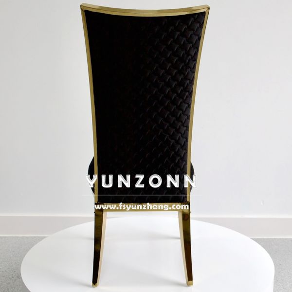 Newest High Quality Gold Stainless Steel Restaurant Chair Velvet Dining Chair for Hotel Restaurant Home