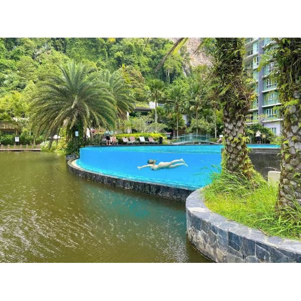 Endless PMMA Plexi Glass Panel for Big Transparent Swimming Acrylic Pool 0.32 FT