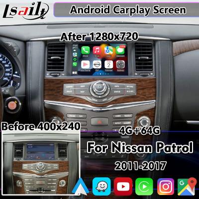 Lsailt tela Android Carplay de 8 polegadas para Nissan Patrol Y62 Pathfinder 2011-2017 com Android Auto sem fio