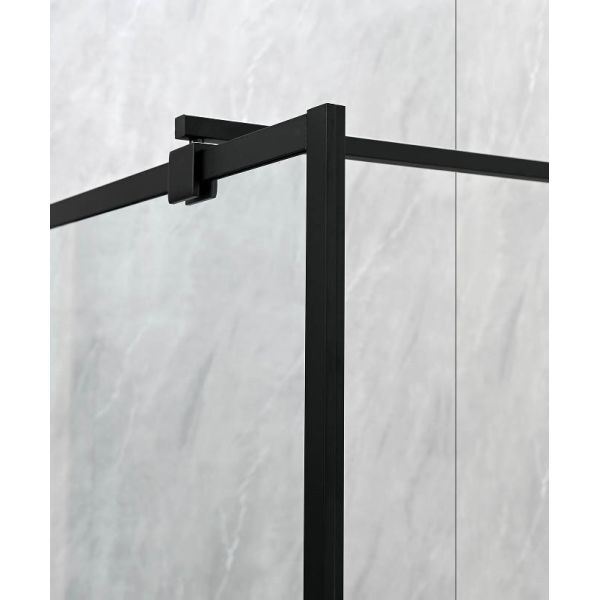 6/8mm Tempered Glass With Black Alum Frame Frameless Shower Enclosure For Stylish Bathroom