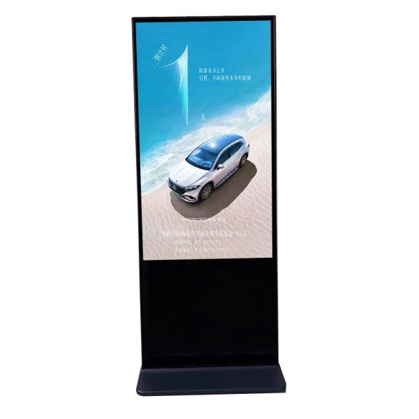 8 Array Mic 75 Inch Vertical Interactive Totem LCD Digital Signage Android Operating System