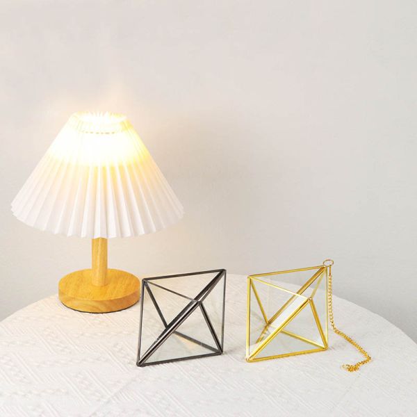 Hanging glass container diamond-shaped garden design decoration artifact pendant flower awn pendant cover