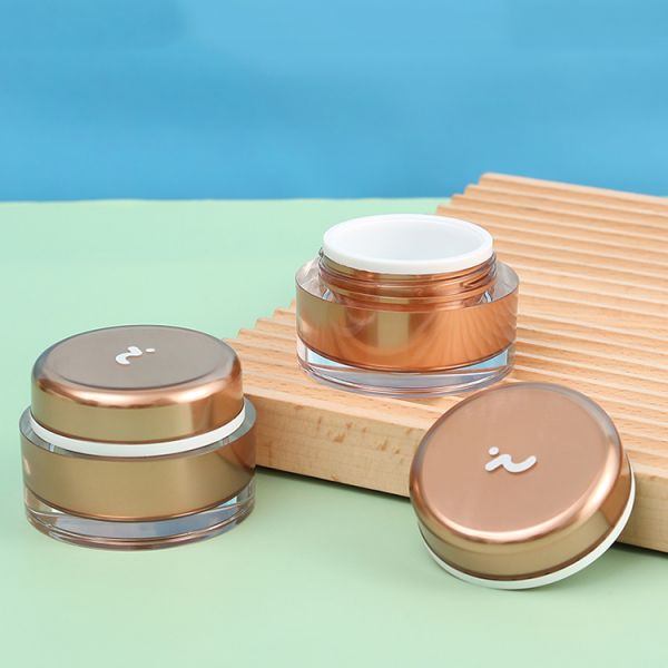 Acrylic Double Wall Nail Gel Jar for Customized Colors Makeup Plastic Cream Jar and Face Hand Hair Skin Care Body Scrub