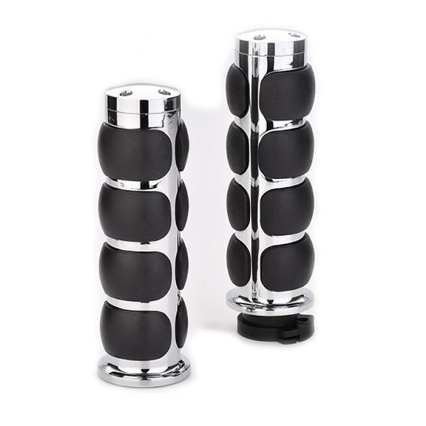 Replace/Repair Custom Chrome Zinc Alloy Hand Grips for Harley Davidson Motorcycle
