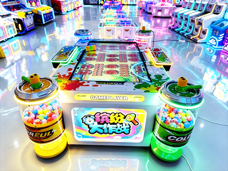 Colorful Battle Arcade Game Machine | Coin Operated Multiplayer Hammer Hit Arcade Game