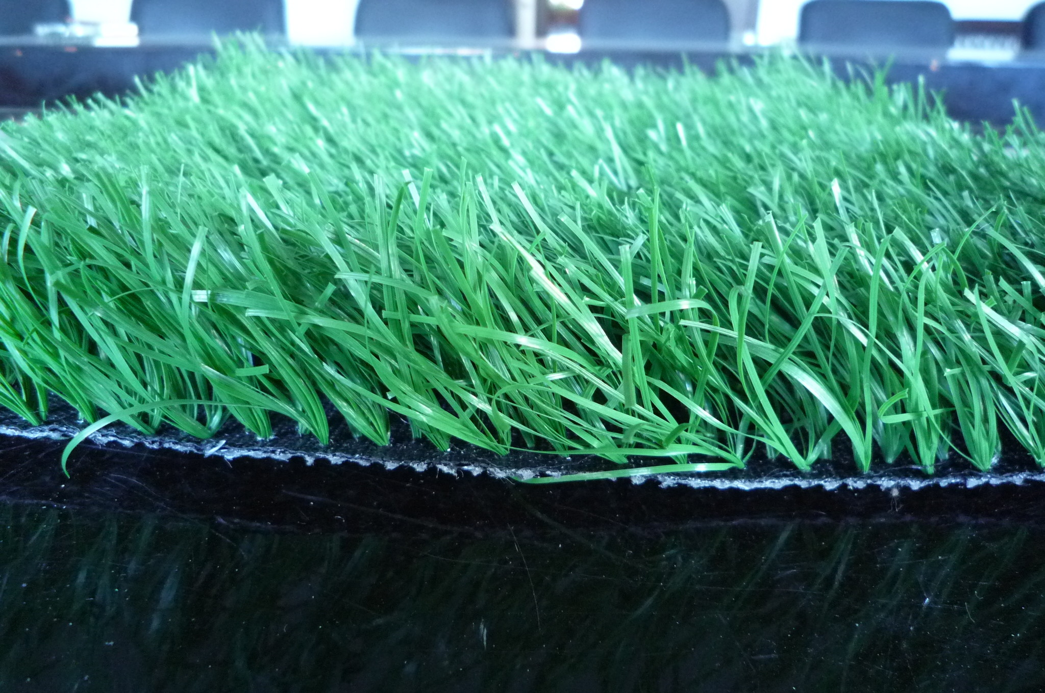 11000Dtex Outdoor Baseball Artificial Turf Olive / Dark Green , High UV-resistance