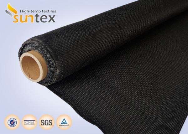 A distribuição de ar canaliza o fogo preto de 0.21mm - revestimento retardador dos lados do poliuretano 2 de Rolls da fibra de vidro da tela