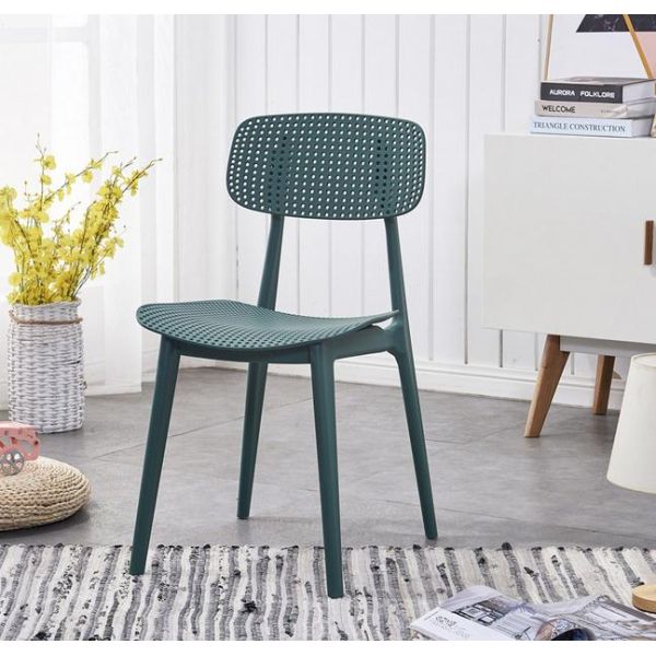 Nordic web celebrity dining chair modern simple book desk chair plastic household chair to negotiate leisure chair