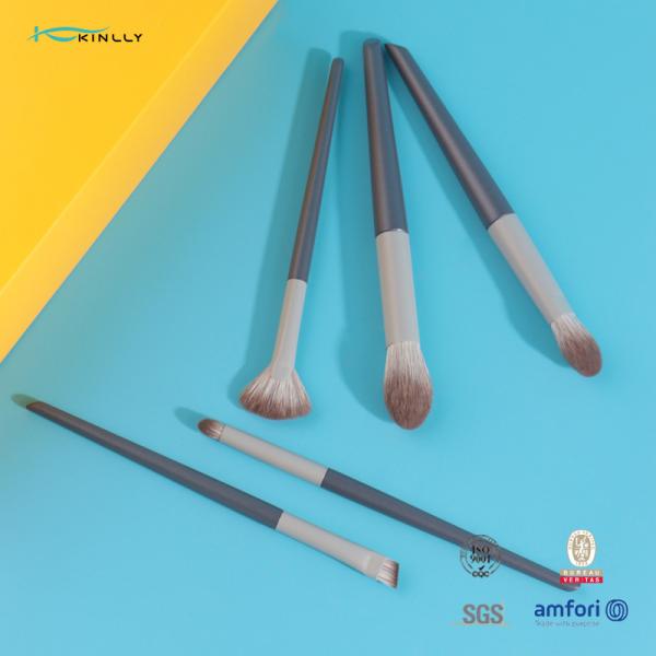 5PCS Eye Makeup Cosmetic Brush Set With Synthetic Hair Wooden Handle
