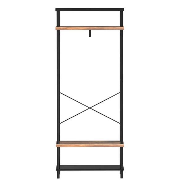 Hallway Coat Rack with Shelves, Modern Industrial Coat Stand, Entryway Coat Stand, XHCR31BB
