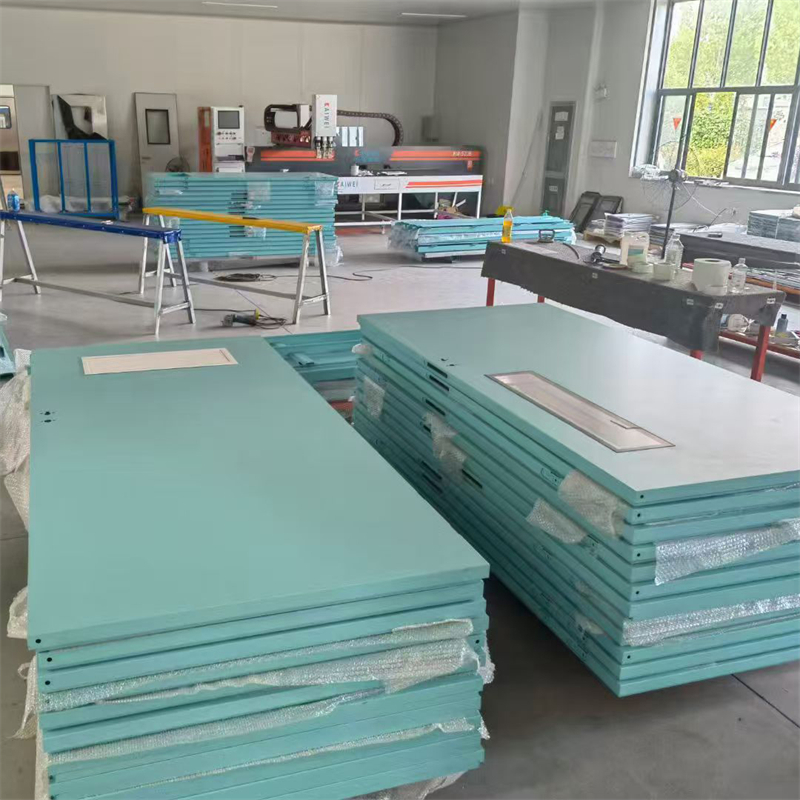 Custom Made Stainless Steel Clean Door Airtight Cleanroom Door With Tempered Glass