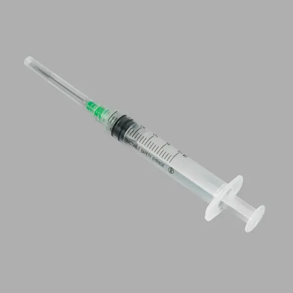 Disposable Medical Supply 3 Parts Retractable Safety Syringe with Needle