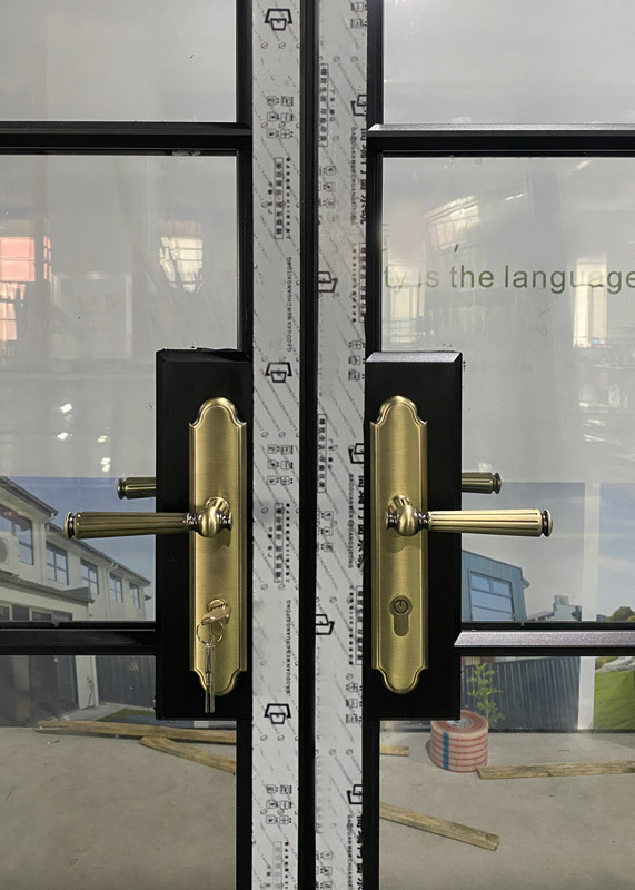 AS Standard Retro Grill Thermal Break Aluminium Double French Entry Door
