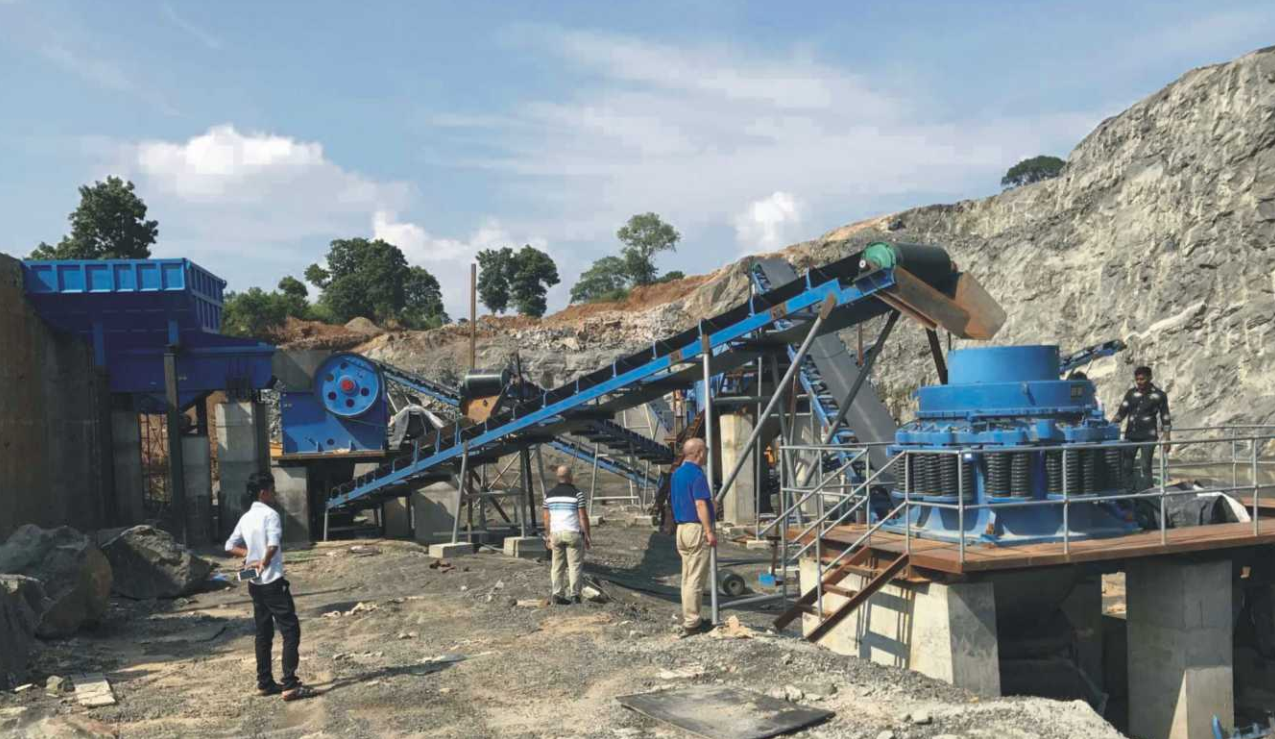 PY Series Stone Crushing Line Spring Cone Crusher Machine 30kw 15-25t/H