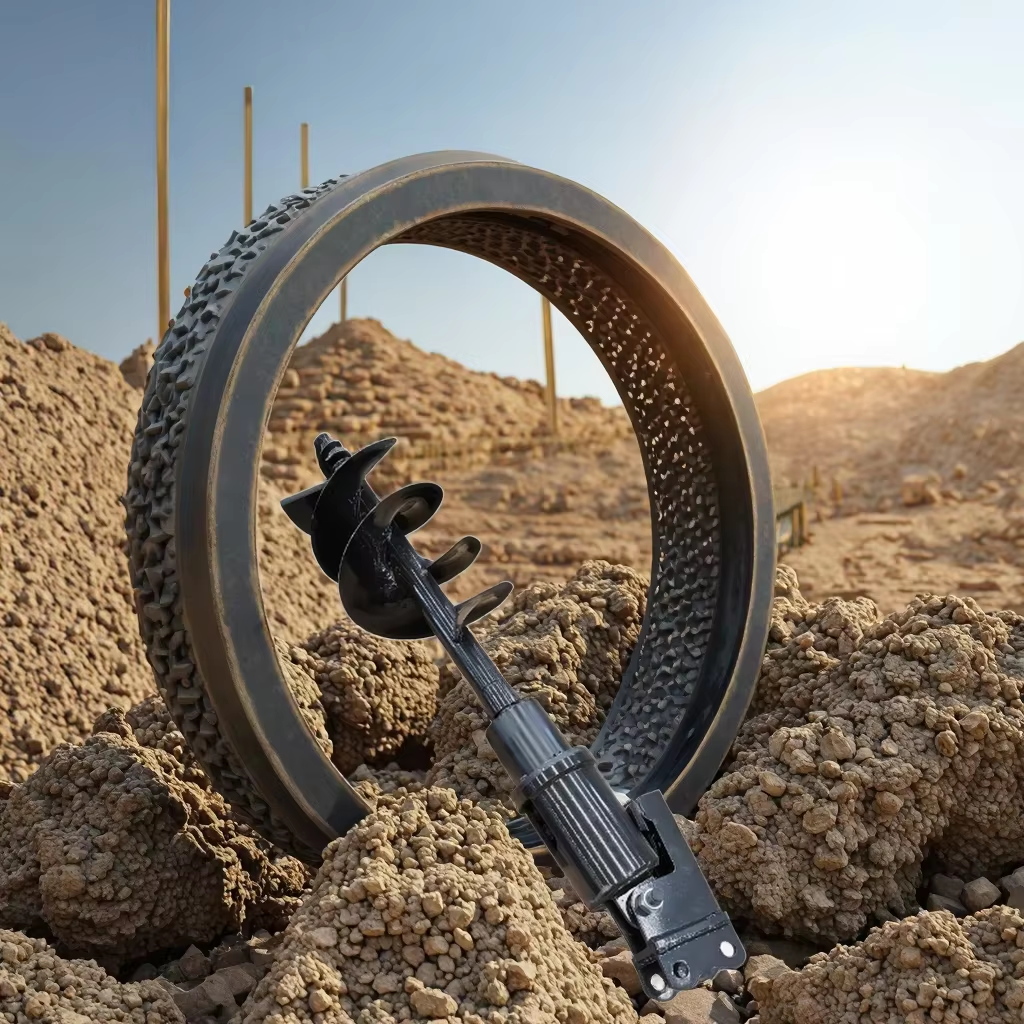 Mini-pelle chenillée tarière accessoires foret hélicoïdal pour la construction