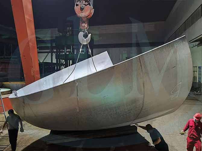 конец диаметра 6500mm эллипсоидальный Dished с коэффициентом уменьшения 10%