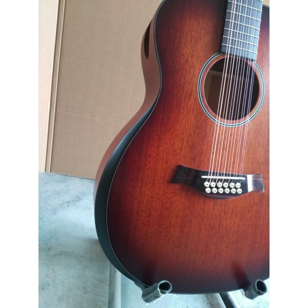 AAAA OM and Auditorium folk Guitars Orchestra 12 string OM all solid mahogany wood acoustic electric guitar