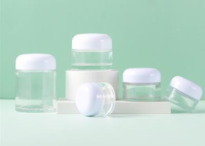 5ml 10ml 15ml 20ml 30ml 50ml 60ml 100ml Clear Glass Body Cream Jar Empty Aluminum Lids Cosmetic Face Cream Jars