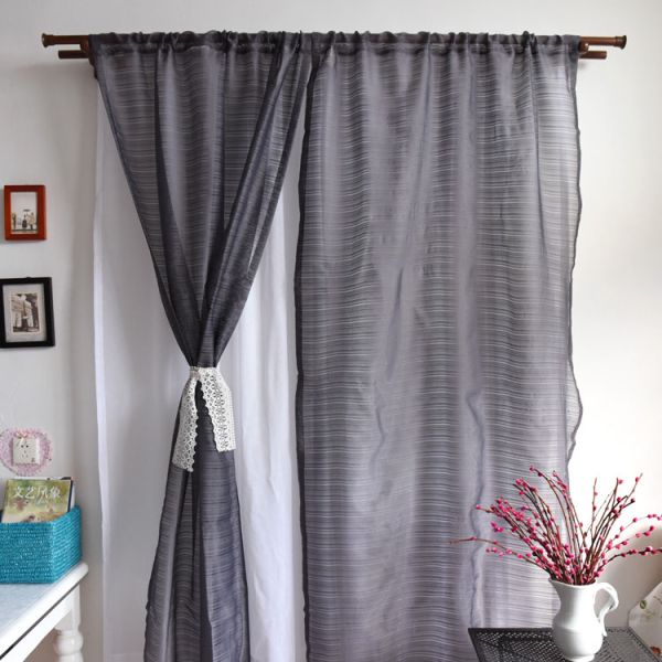 Elegant Multiple Colors Modern Window Curtains Lightweight Fabric For Living Room