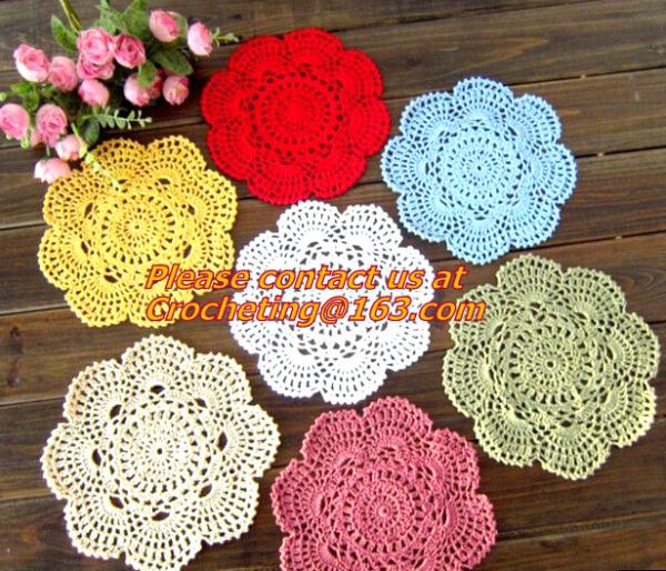 Handmade crochet Pure manual processing wool woven mat cup mat, handmade cup mat