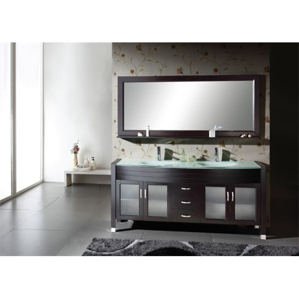 Double Sink Prima Vanity Modern Bathroom Cabinets High Pressure Resistant