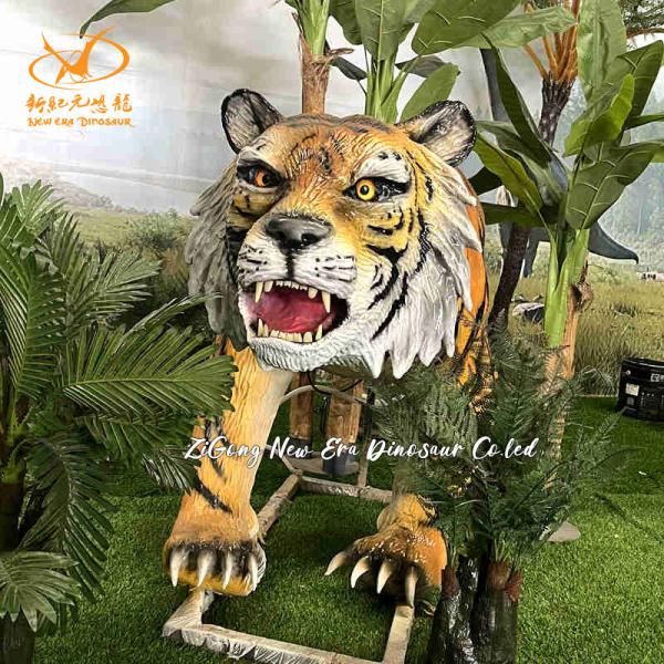 Realistic Animatronic Animal Tiger Head for Zoo Park and Exhibition