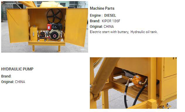 Тележка смесителя цемента силы смесителя 186Ф БЛ 500 мобильная конкретная дизельная