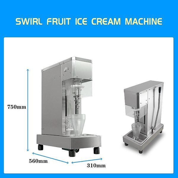 220V Voltage Mini Ice Cream Machine with Automatic Cleaning Function 310*560*750*