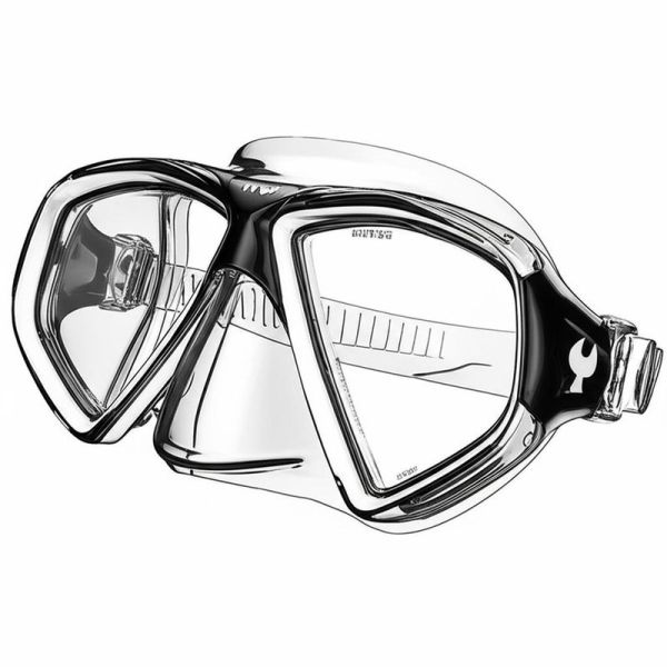 Single Lens Freediving Goggles Polycarbonate Frame and Tempered Glass Lens for Enhanced Visibility Underwater