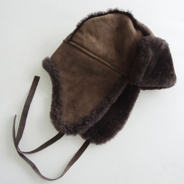 Hot sale classical warm Russian trapper Australia sheepskin shearling winter hat