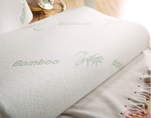 ECO - Friendly Fabric Memory Foam Bed Pillow With Mite And Allergen Proof Cover