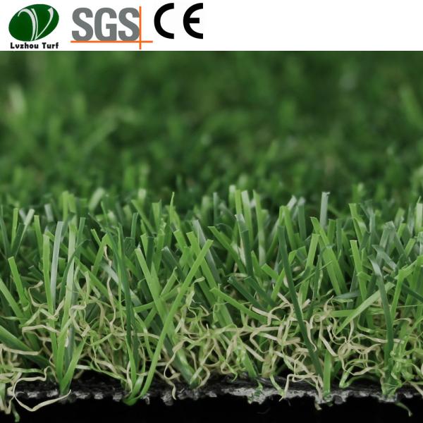Green Fake Synthetic Grass Tiles For Cricket Pitch Landscaping 4 Colors