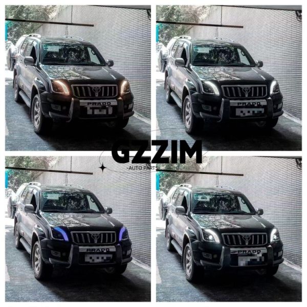 Luz de automóvil modificada para Toyota Prado FJ120 2003-2008 Tipo 2