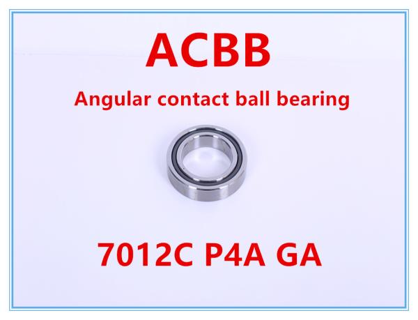 7012 ângulo angular 10000RPM-12000RPM do rolamento de esferas do contato de C P4A GA