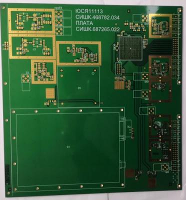 Da espessura Multilayer da placa 0.8mm do ouro Fr4 da imersão cor verde Cusomoizable