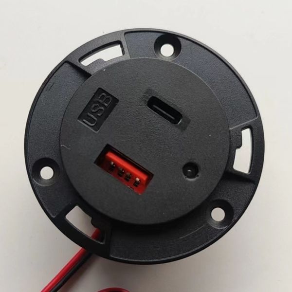 1 Ports Embedded Circular USB Type-C Socket for Charging Household Appliances 58*31MM
