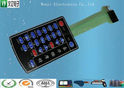 PET Membrane Switch Connectors Pitch 2.54mm , Embossed Key Tactile Switch Keypad