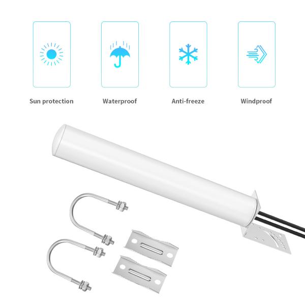 240*63*63mm MIMO exterior 4G 5G Antenna de cilindro para potência máxima de entrada de até 50W