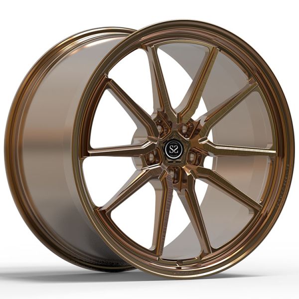 G70 BMW 760 Custom 1-PC Forged Rims 22x9.5 and 22x11 Gloss Bronze