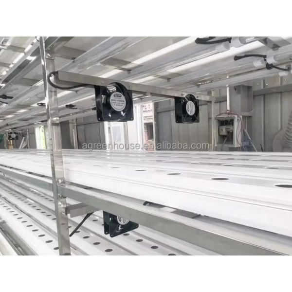 Automated Multi-layer Vertical NFT Hydroponic System with Integrated LED Lighting for Soilless Cultivation