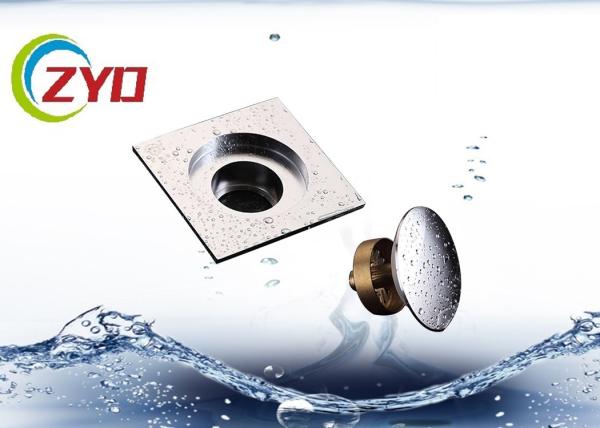 SS Bathroom Floor Drain Polished Surface Treatment Anti Return Water