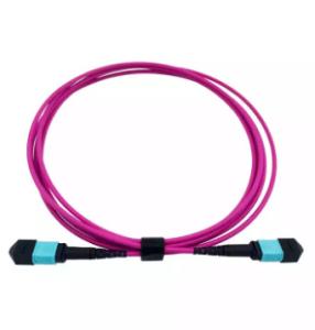 Cabo de remendo da fibra OM4 de MPO OM4 12 ótico para Data Center