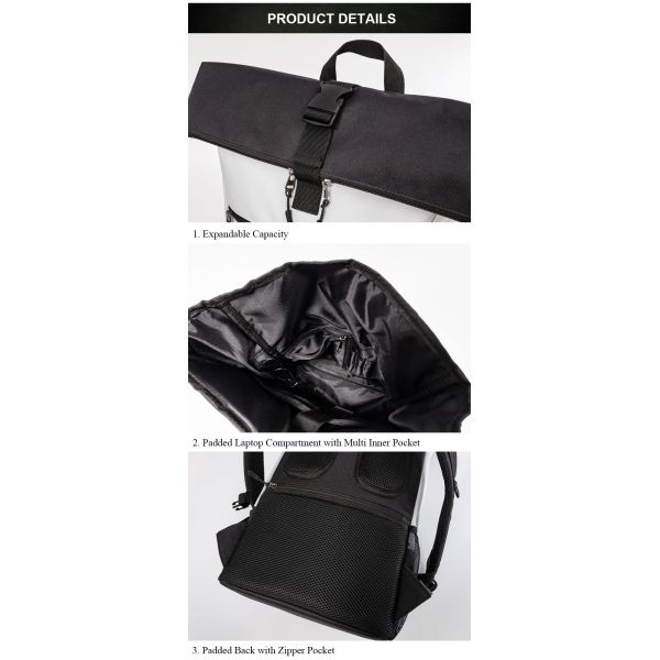 Stylish BSCI Travel Laptop Backpack Rpet Anti Theft Usb Charging Backpack