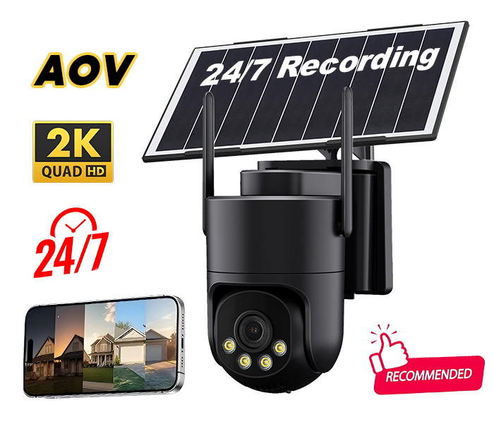 AOV 24H 3MP Wireless Security Camera 2.4GHz Outdoor Battery Powered Security Camera