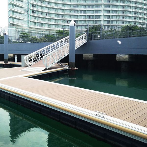 Heavy Duty Silver Marina Aluminum Gangways Floating Pontoon With Bolts And Nuts Accessories