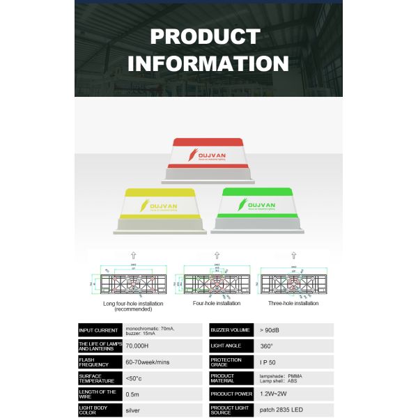 Luz indicadora de torre de sonido alta: Luz alta fija, parpadeo con zumbador