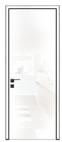 Aluminum Frame glossy black front door,black lacquer door for bedroom